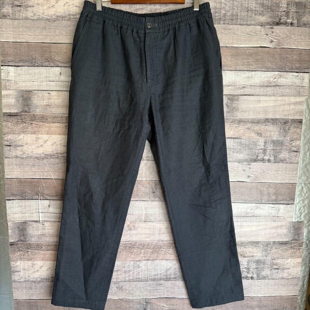 Steven Alan Pants Mens Medium Gray Drawstring Casual Preppy Cotton USA